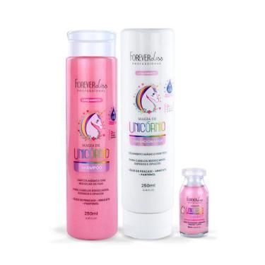 Imagem de Kit Shampoo Condicionador Ampola Magia De Unicórnio Forever Liss, ÚNIC