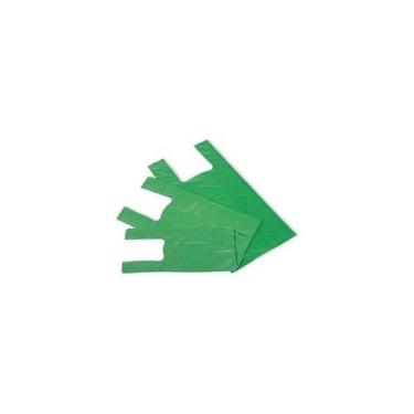 Imagem de Sacola Reciclada 35 X 45 Verde Pacote Com 1 Kg 110 Unidades - Higipack