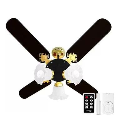 Imagem de Ventilador de Teto New Zeta 4 Pás + Controle Remoto - Venti-Delta, 220