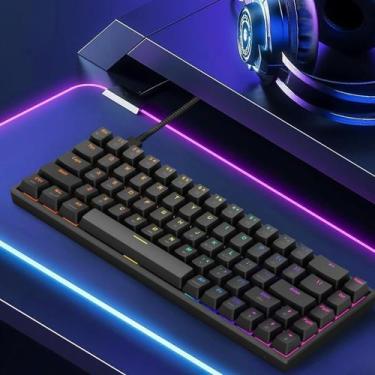 Imagem de Teclado Gamer T61 Compacto LED RGB - Rick Imports