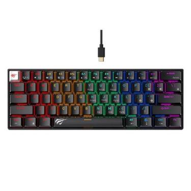 Imagem de Teclado Gamer Mecânico Havit KB903L RGB Switch RED Usb Preto