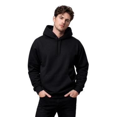 Imagem de Moletom Canguru Blusa de Frio Com Capuz Algodão Inverno Relaxado-Masculino