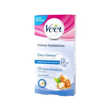 Imagem de Folha Depilatória Veet Peles Delicadas - Óleo de Amêndoas e Vitamina E