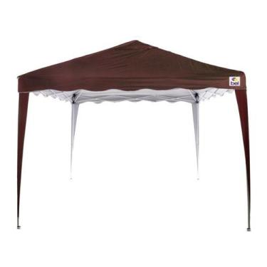 Imagem de Tenda Gazebo Alumínio Dobrável Marrom 3x3m BelFix
