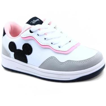 Imagem de Tênis Infantil Disney Minnie Menina - Branco e Rosa, 31