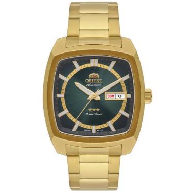 Imagem de Relógio Orient Masculino Ref: F49gg031 E1kx Automático Retangular Dour