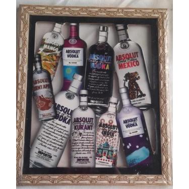 Imagem de Quadro Decorativo Moldura 30x30cm Bebidas - Ecomix Molduras