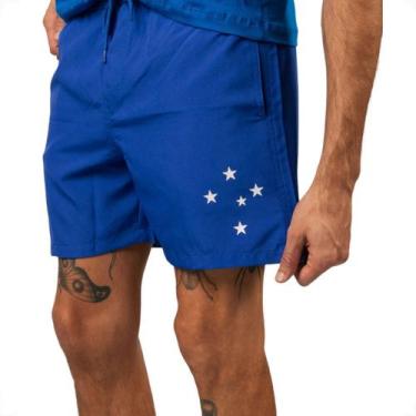 Imagem de Bermuda Masculina Cruzeiro Esportiva Astro Azul, Azul, M