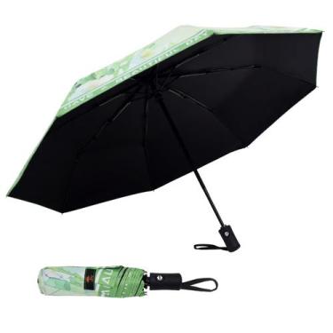 Imagem de Guarda-chuva de viagem SY COMPACT Windproof Automatic Green Leaves