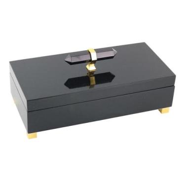 Imagem de Caixa decorativa com alça de pedra - Btc - BTC Decor