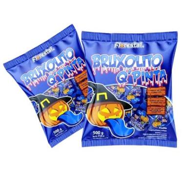 Imagem de Pirulito Halloween Pinta Língua Bruxolito Q Pinta C/ 50u - 2 Pacotes -