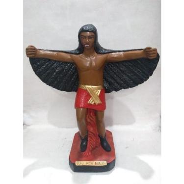 Imagem de Imagem Exu Asa Negra Escultura Estatua Gesso 20 Cm - Lua Mistica