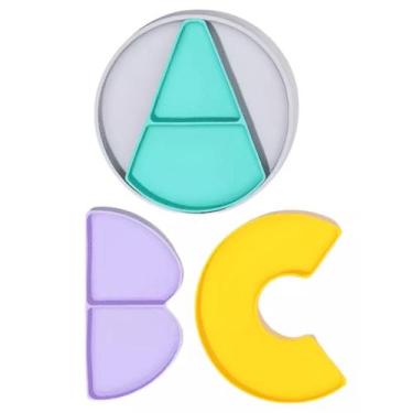 Imagem de Prato Infantil Silicone Divisórias ABC Removíveis Petit Piá - Petit Pi