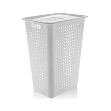 Imagem de Cesto Para Roupas Organizador Lavanderia 47 Litros Plástico