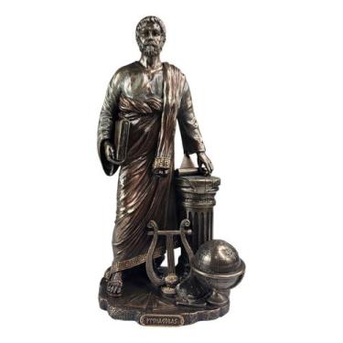 Imagem de Estatueta Em Resina Pitágoras Pensador Grego Decorativa - Tenda Mediev