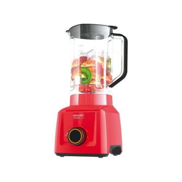 Imagem de Liquidificador 520W Mallory 2.1L 2 Velocidades Laminas em Inox Vermelh