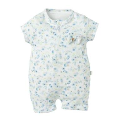 Imagem de Macacão Bebê Menina Curto com Zíper Azul Serena - Hug, Azul
