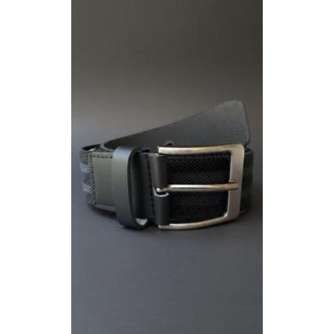 Imagem de Cinto Masculino Couro e Elástico Preto Tamanho 120 - Congratulations S