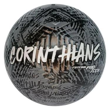 Imagem de Bola Corinthians Preta Tamanho 5 Licenciada Dualt