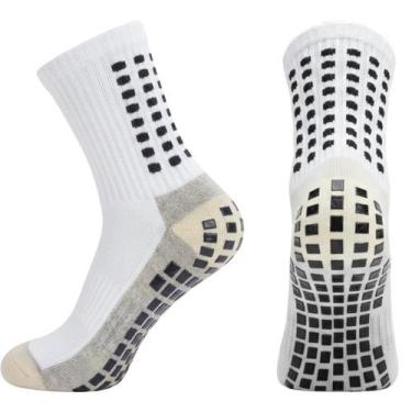 Imagem de Meia Antiderrapante Futebol Treino Esportiva - ProSocks, Branco, Único