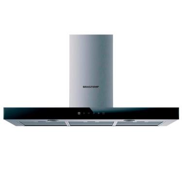 Imagem de Coifa de Parede Brastemp BAE90AR 90CM Inox LED Touch Timer Exaustor Depurador 110V