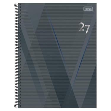 Imagem de Agenda Executiva Espiral Tilibra Spot 2027 Capa Dura 200 Folhas Bolsa Plástica Cinza Claro