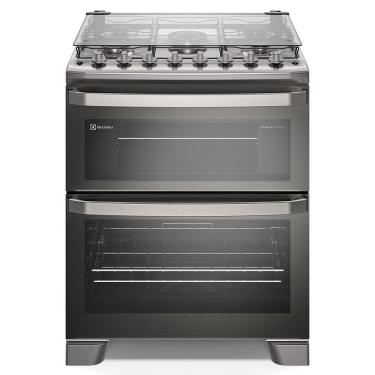 Imagem de Fogão de Piso 5 Bocas GLP Electrolux FE5DC Duplo Forno Acendimento Automático Prata 110V