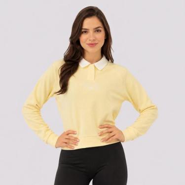 Imagem de Moletom Puma Class Relaxed Longsleeve Feminino Amarelo Claro, G