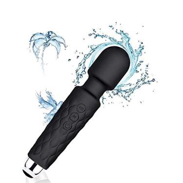 Imagem de Massageador das costas com 8 potentes velocidades vibratórias e 20 modos portátil sem fio massageador varinha para pescoço ombro e pernas