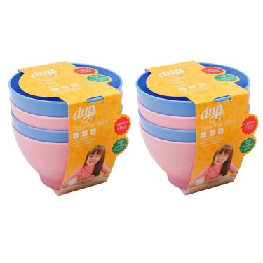 Imagem de Kit 8 Tigelas Play Kids Bowls Infantil 300Ml Hora Do Lanche