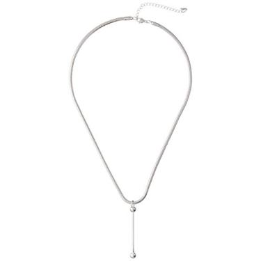 Imagem de Darice Colar de corrente de cobra banhado a prata esterlina de 45 cm