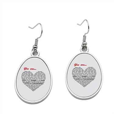 Imagem de You're Loved for Brinco preto – Brincos pendentes para meninas – Presente de festa de aniversário dos namorados