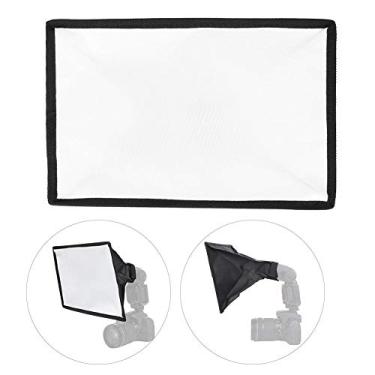 Imagem de Bindpo Difusor Softbox, Difusor de flash durável Speedlite portátil dobrável de 20 x 30 cm para câmera, flash e luzes de velocidade