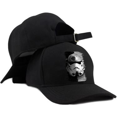 Imagem de Boné baseball preto Stormtrooper Preto e Branco Arte Aba curva Unissex