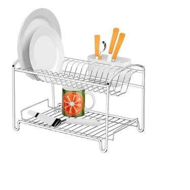 Imagem de Escorredor de Louças 2 andares Cromado Future 16 Pratos