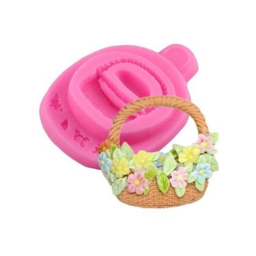 Imagem de Molde De Silicone Cesta, Flores