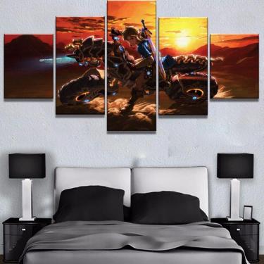Imagem de Quadro Decorativos Legends os Zelda com 5 peças 130x65