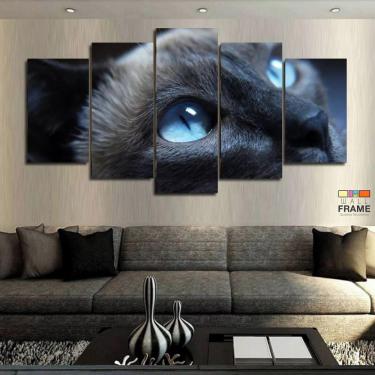 Imagem de Quadros Decorativos Gato 63x130mt em Tecido