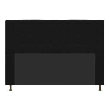 Imagem de Cabeceira Dama 195 Cm King Size Com Botonê Suede Preto