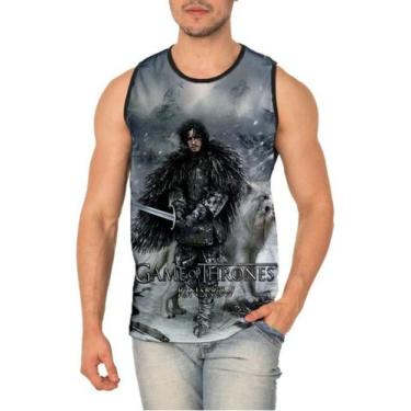 Imagem de Camiseta Regata Game Of Thrones Jon Snow Ref:35 - Smoke