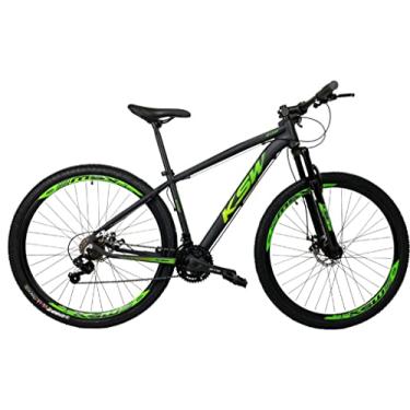 Imagem de Bicicleta Aro 29 KSW 24v Freio Hidraulico Câmbios Index - Preto/Verde 15