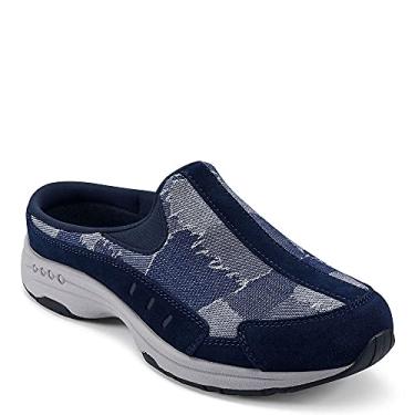 Imagem de Easy Spirit Sapato feminino Traveltime Clog Mule, Patchwork-denim-multi, 34