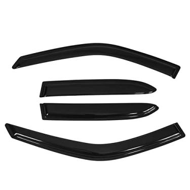 Imagem de Viseiras de janela compatíveis com Toyota Corolla 1998-2002 | Fumaça escura para carro chuva sol janela viseira viseira fumaça da IKON MOTORSPORTS| 1999 2000 2001