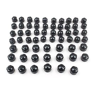 Imagem de FINMOKAL Tampas de parafusos de motor com corte de diamante para Harley Road Street Glide Softail