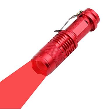Imagem de WAYLLSHINE Lanterna vermelha escalável de luz vermelha de feixe vermelho de 3 modos de longo alcance, lanterna vermelha de LED vermelha com luz vermelha para trabalho noturno ao ar livre, leitura -