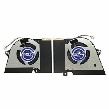 Imagem de Landalanya Novo Laptop CPU + GPU Ventilador de Resfriamento para ASUS Rog Zephyrus G14 GA401I GA401IV Série 13NR03F0AP0301 13NR03F0AP0101 DFSCK22115181H FMBC DFSCK22105182H Ventilador FMBB DC12V 1A
