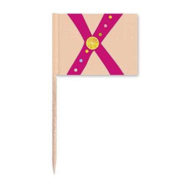 Imagem de X Alfabeto Laranja Frutas Bonito Padrão Palito Bandeiras Marcador Decoração de Festa