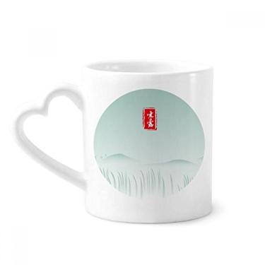 Imagem de Cold Dew Twenty Four Solar Term Pattern Mug Coffee Ceramic Drinkware Glass Heart Cup