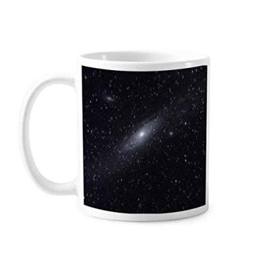 Imagem de Caneca moderna de cerâmica com estrela branca nebulosa Art Deco presente cerâmica xícara de café porcelana louça