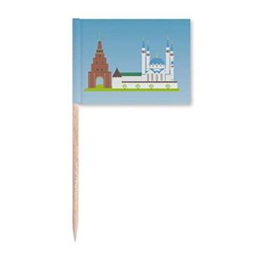 Imagem de Kazan Russia National Symbol Pattern Toothpick Flags Marker Topper Decoração de Festa